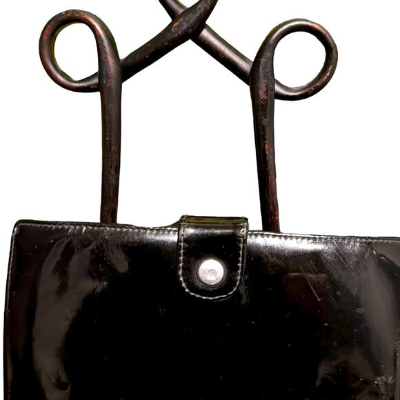 CHANEL CC Logo Long Wallet Black Patent Leather With Authentication Card - Picture 3 of 6